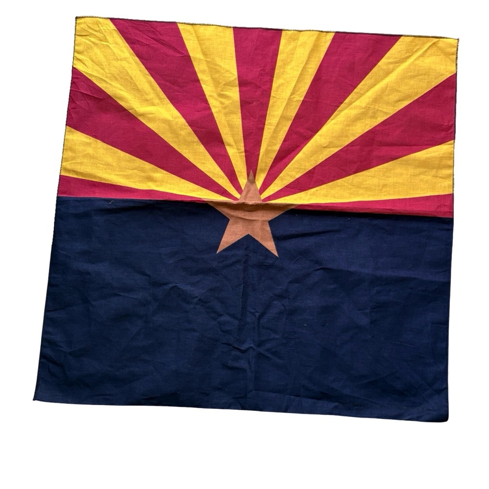 Navy Red and Gold Star Arizona Bandana Pocket Square